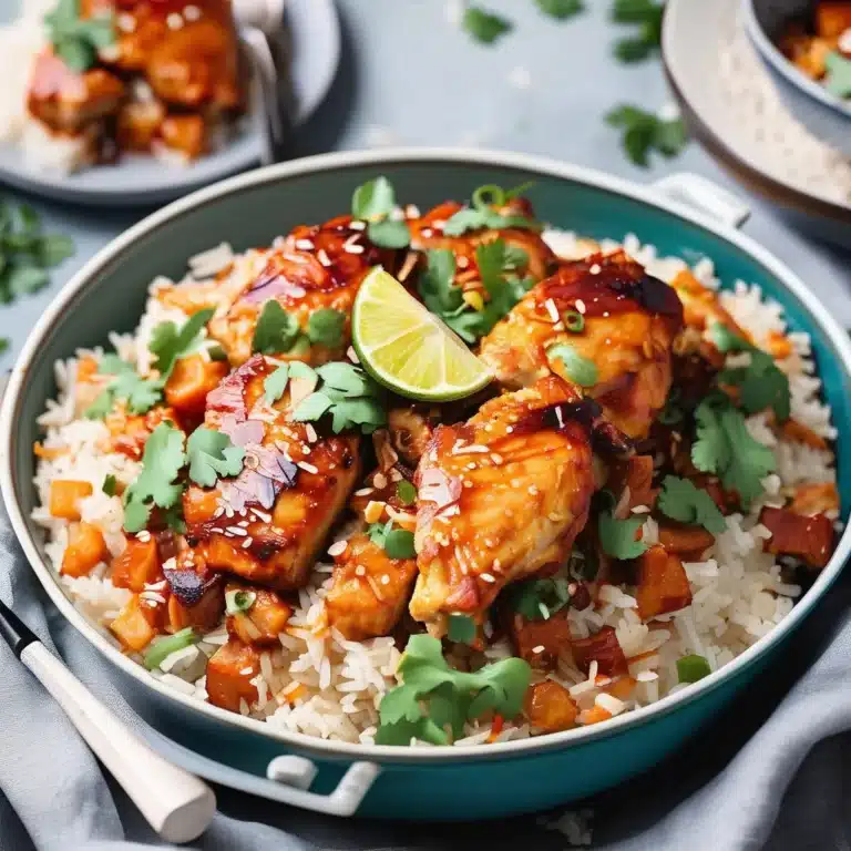 Sticky Coconut Chicken and Rice Casserole