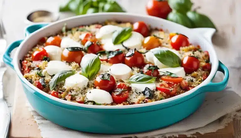 Baked Quinoa Caprese Casserole