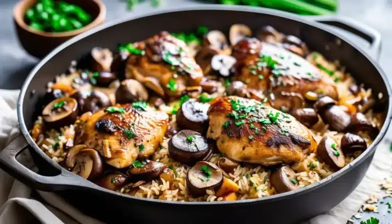 One Pot Chicken & Mushroom Rice