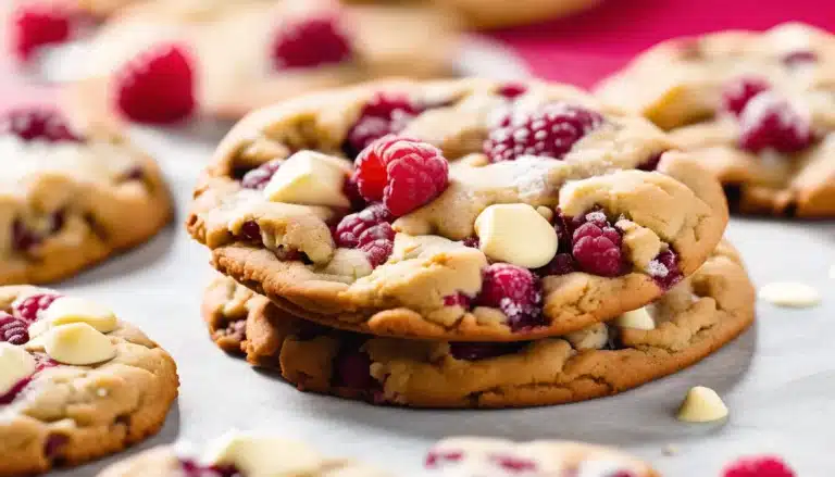 Raspberry & White Chocolate Chips Cookie