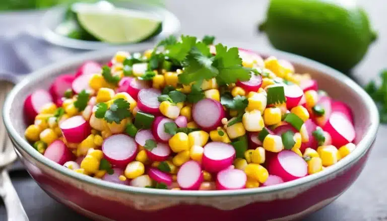 Spicy Corn Radish Salad