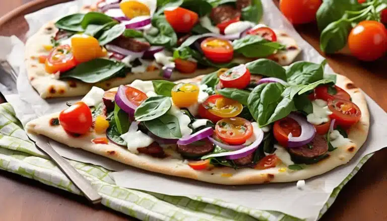 Turkey Sausage And Veggie Flatbread